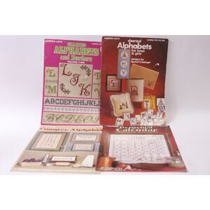 Charted Alphabets, Craft Book, Lot, Cross Stitch, Leisure Arts, ~ 251124-WH 859